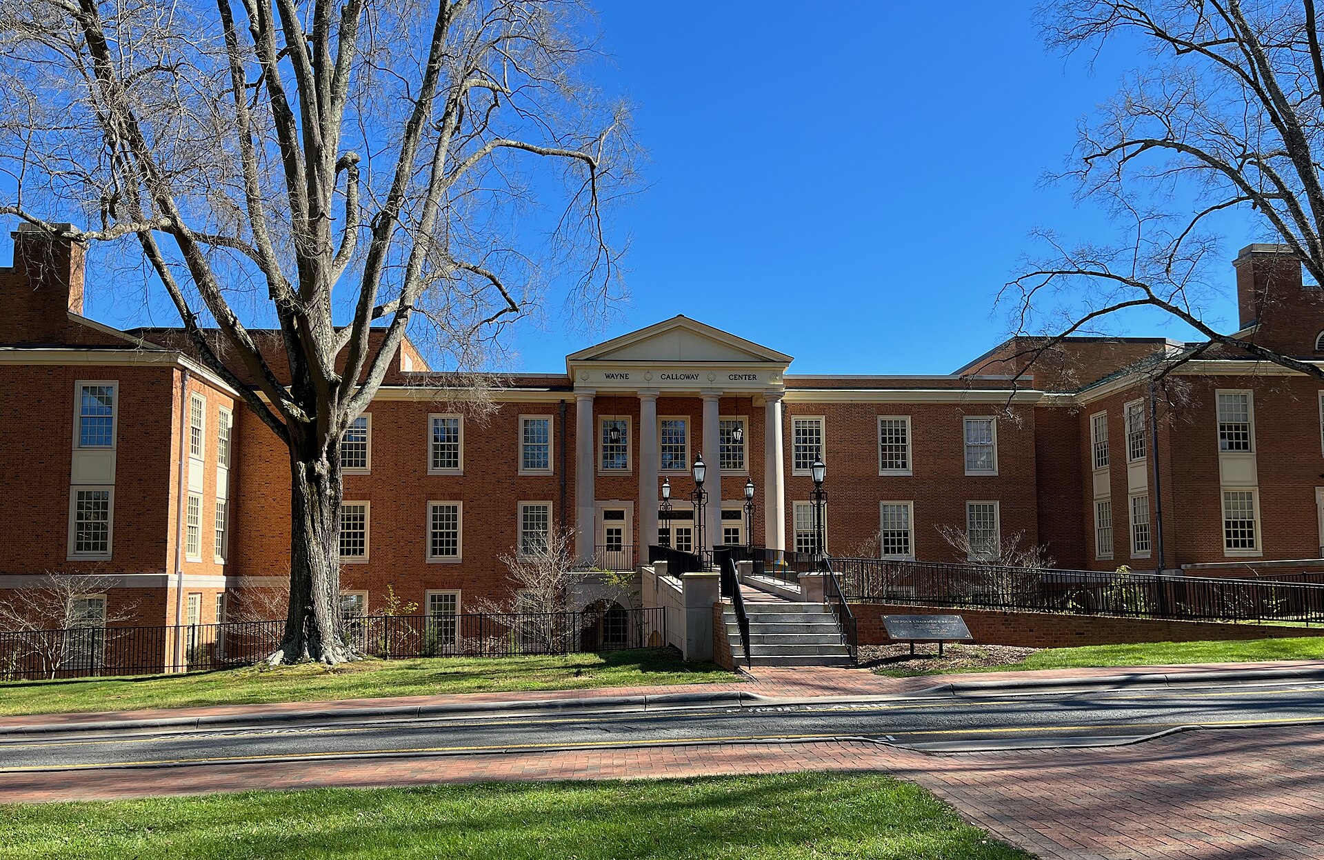 Wayne Calloway Center at Wake Forest University, home of the School of Business, representing the complete admissions guide to Wake Forest University with a 20.8% acceptance rate for the Class of 2029.