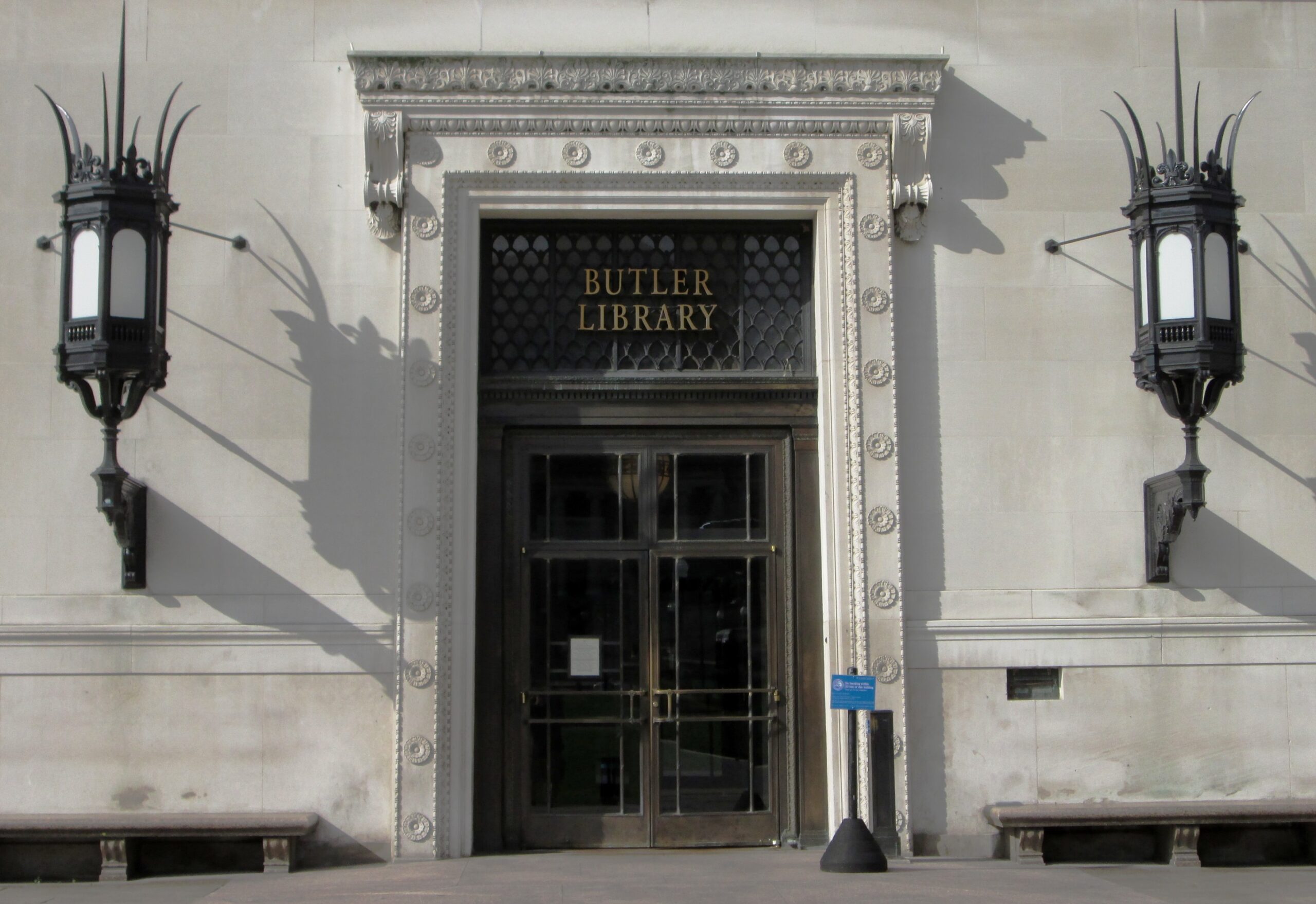 Columbia University Butler Library entrance - superscoring at elite admissions