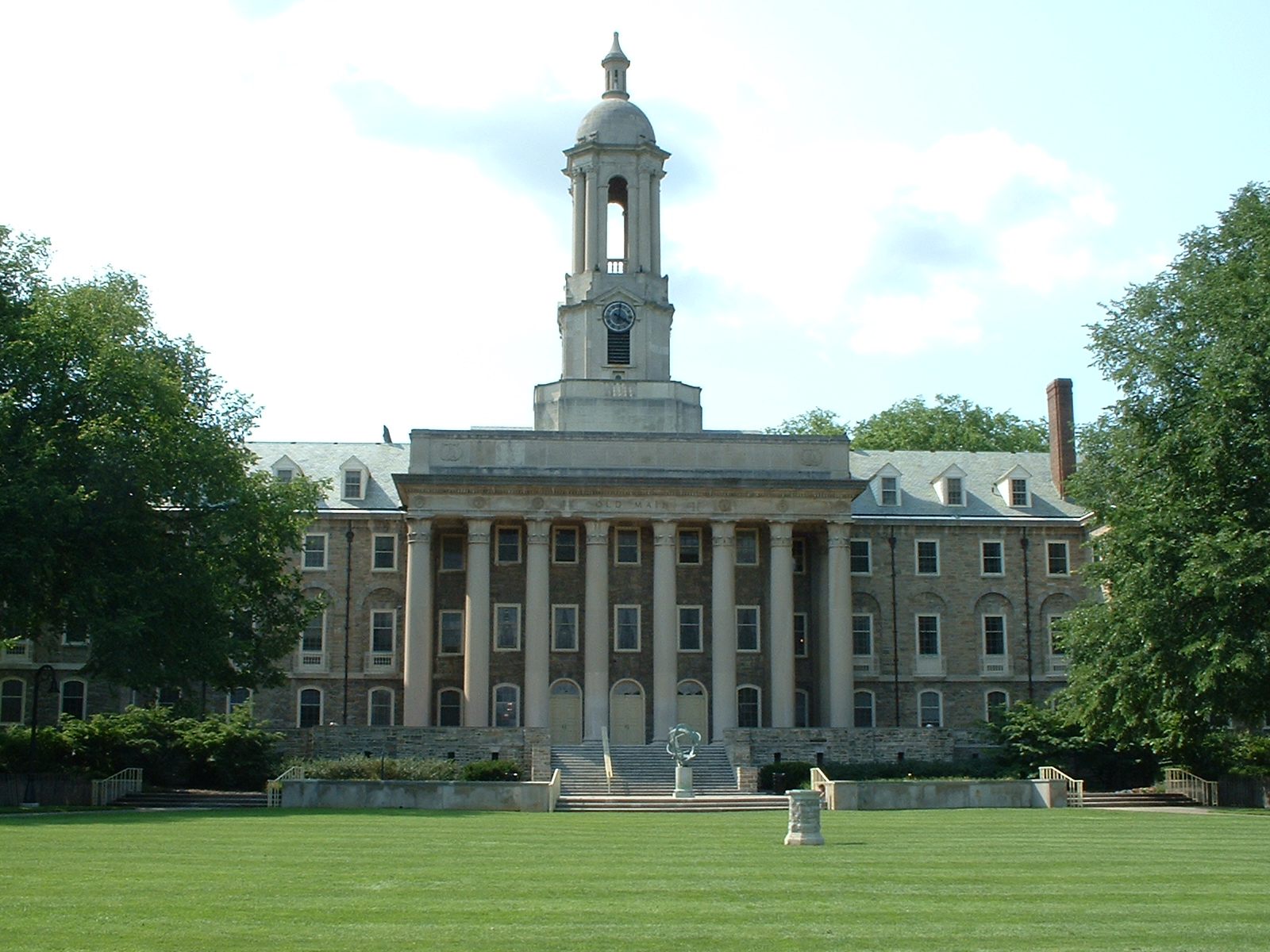 Penn State Old Main building at University Park campus in Pennsylvania