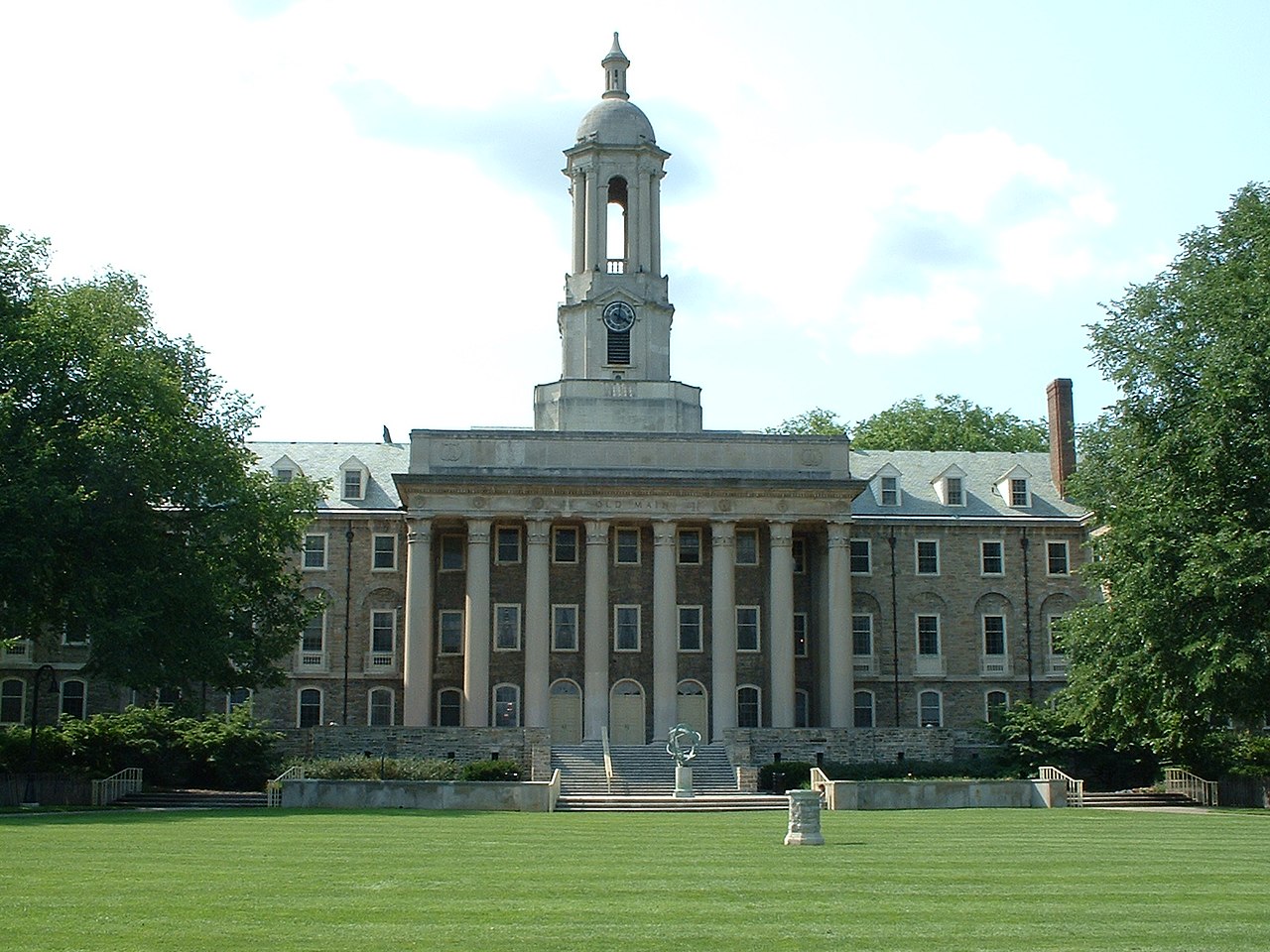 Penn State Old Main building in summer