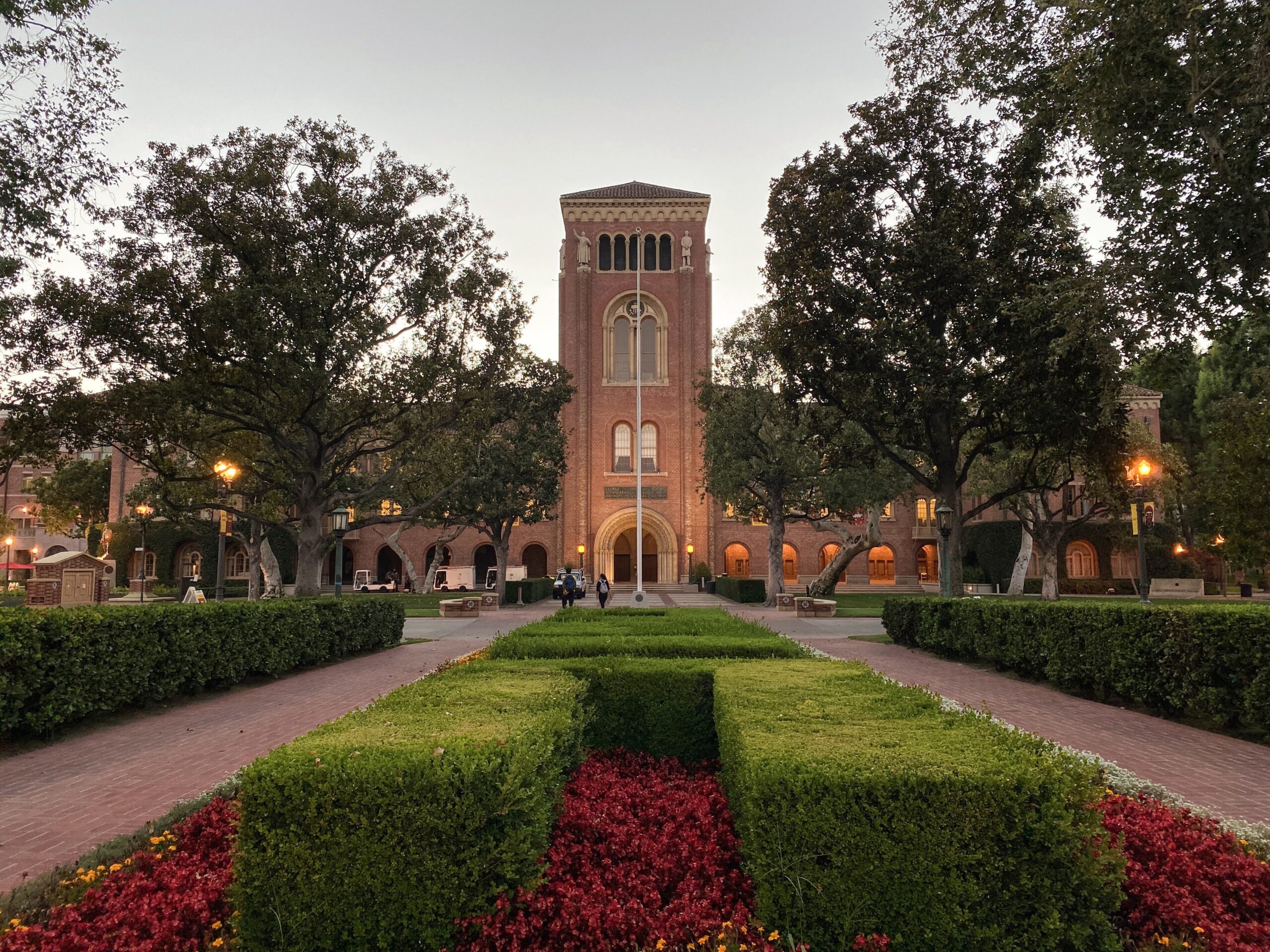 Bovard Auditorium at the University of Southern California, illustrating USC legacy admissions