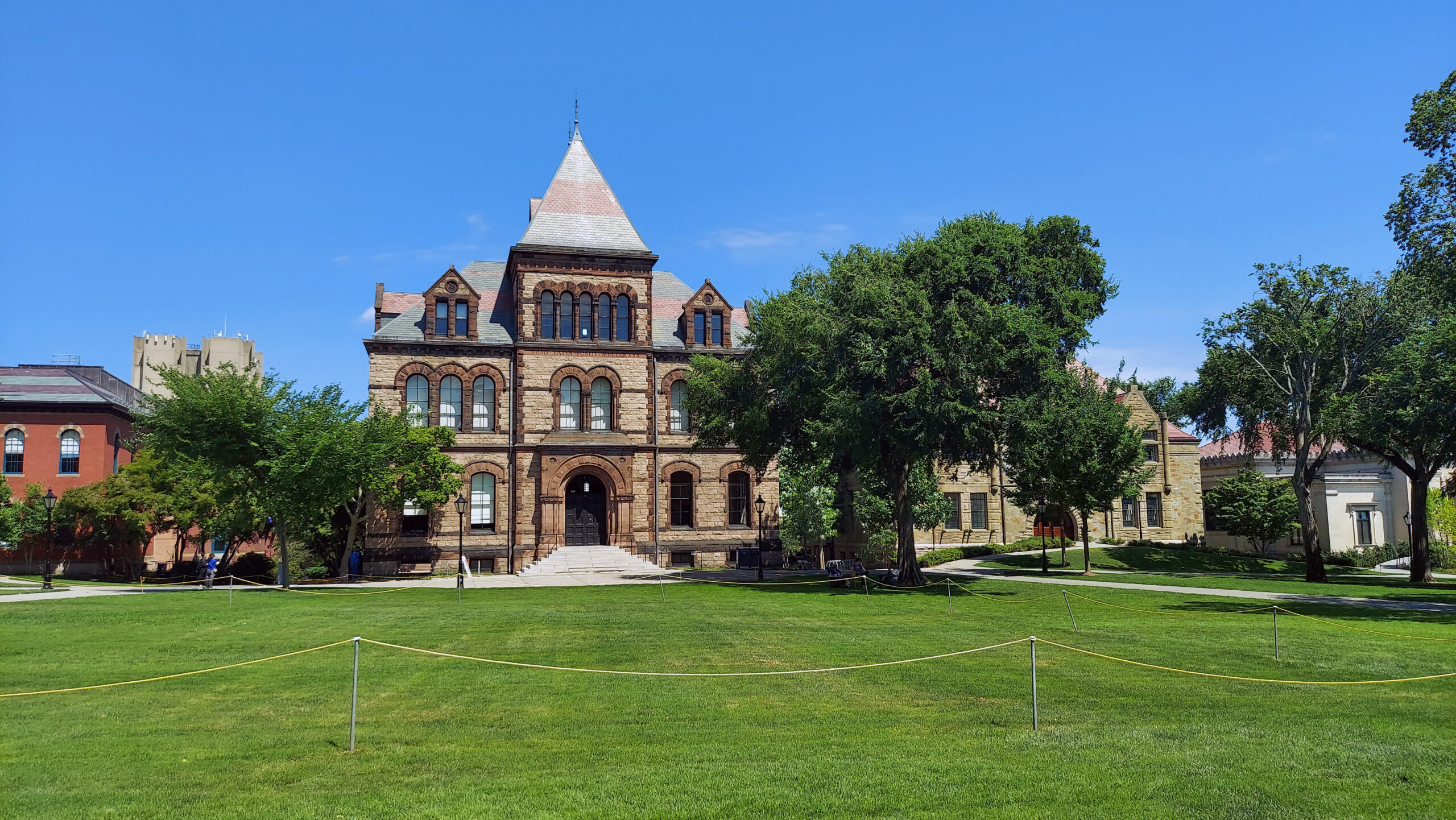The main campus green at Brown University