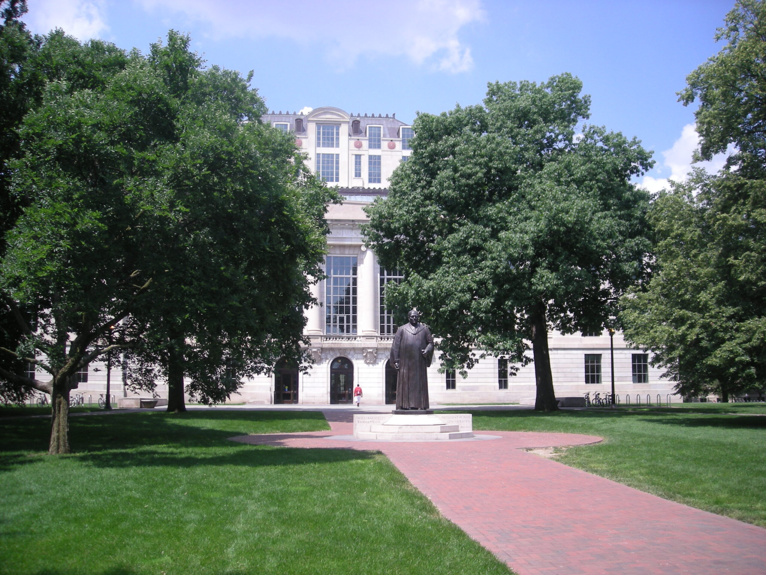 The Oval and Thompson Library at Ohio State University in Columbus