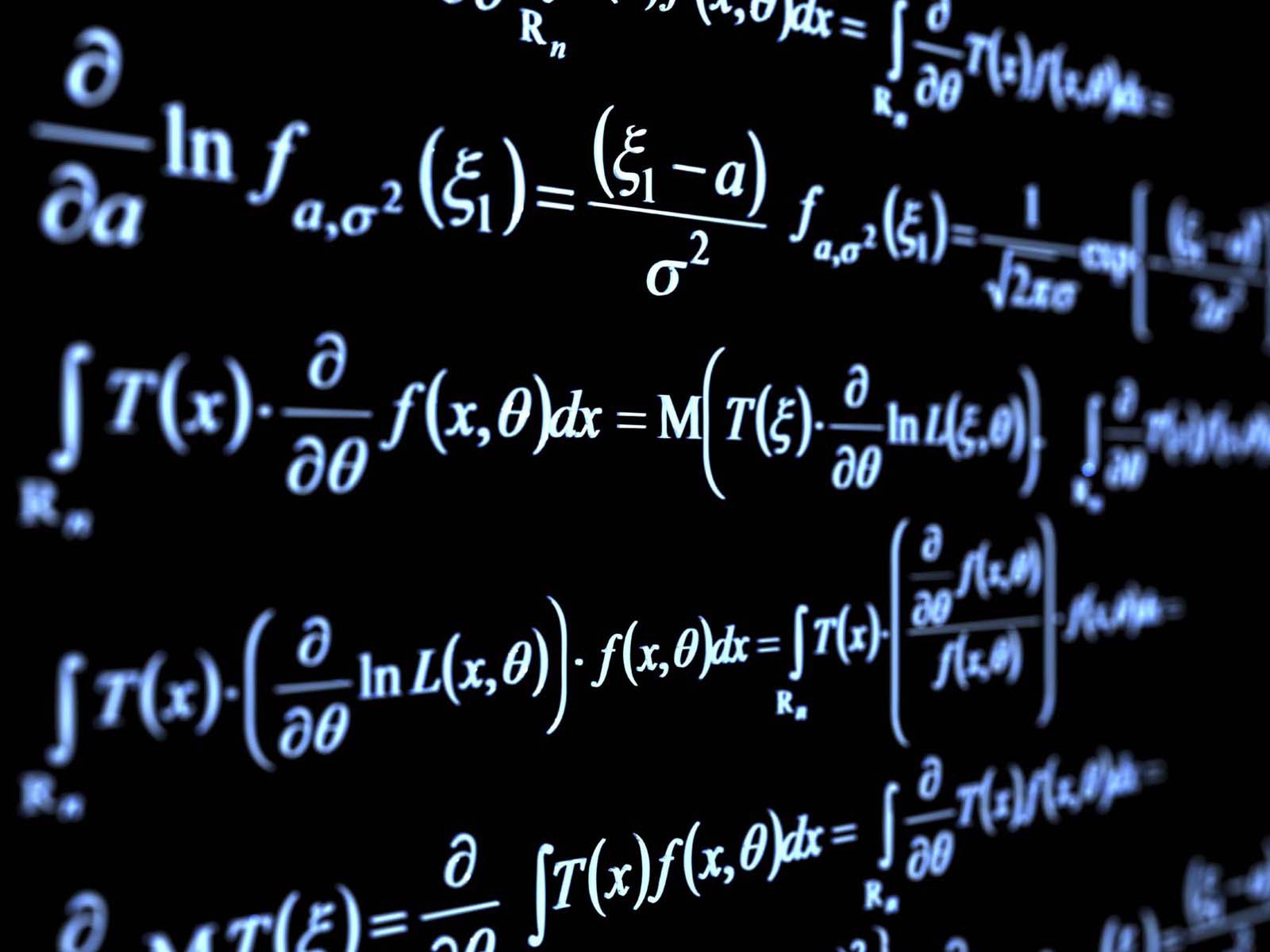 Mathematical formulas on a blackboard representing AMC 10 preparation