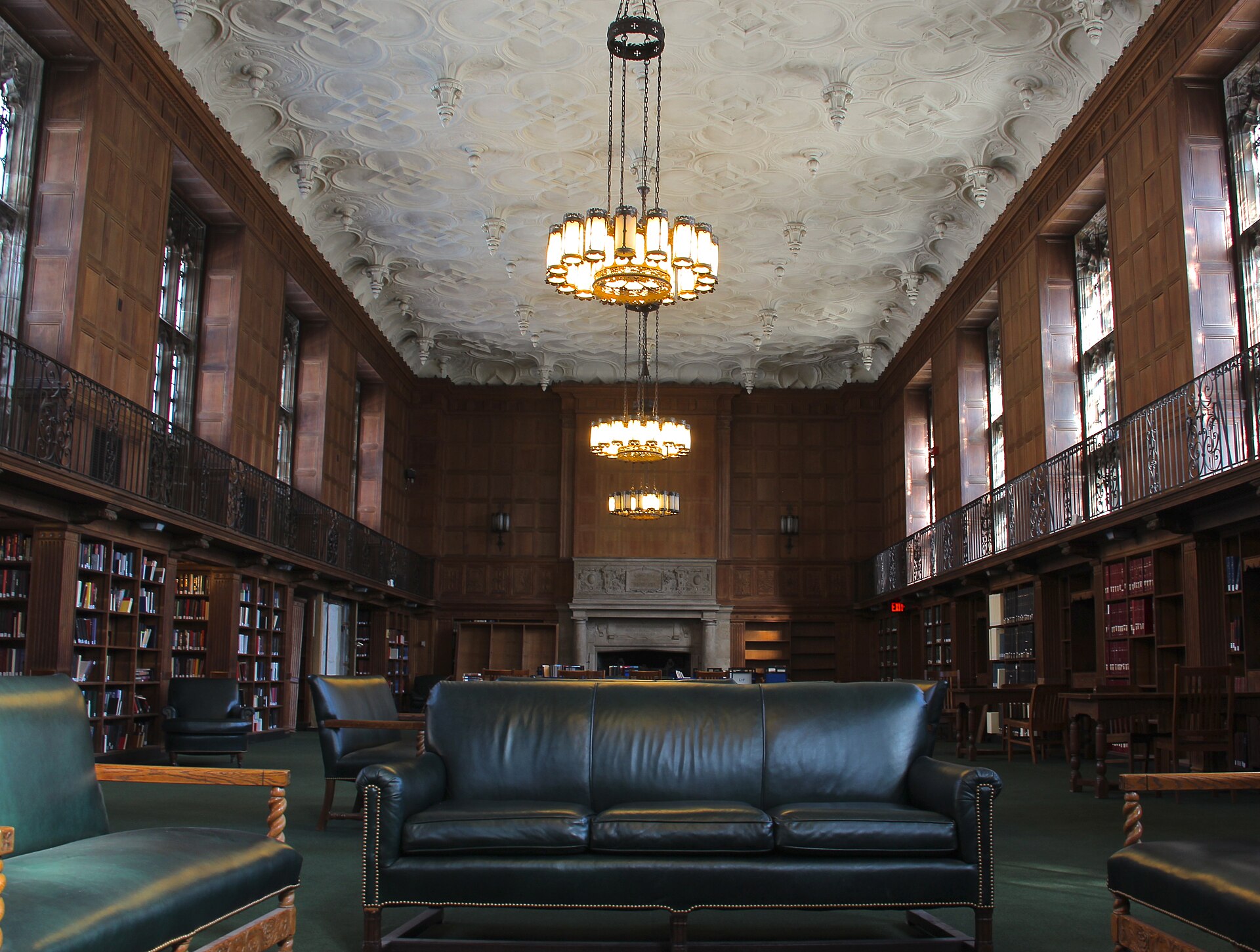 The Linonia and Brothers Reading Room in Sterling Memorial Library at Yale University