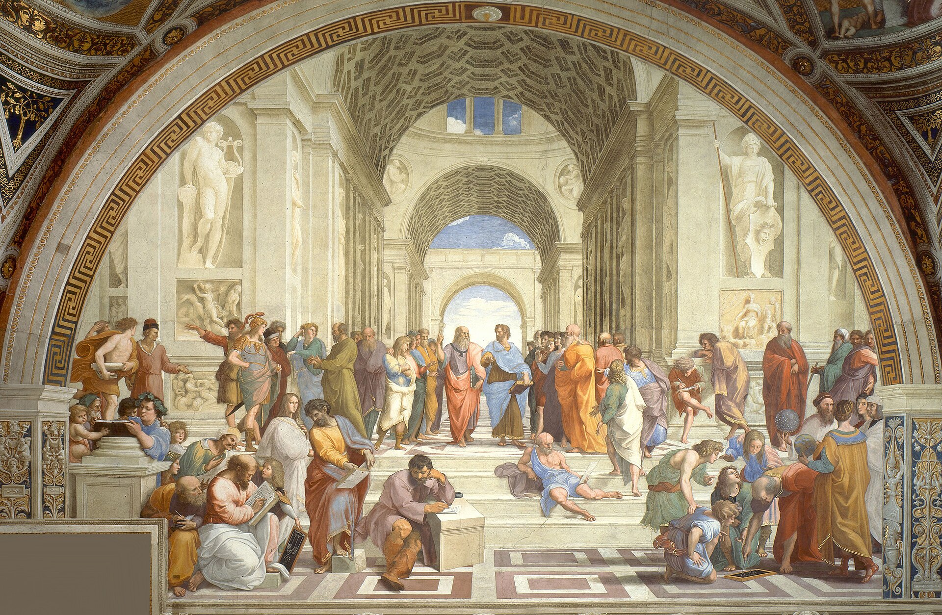 The School of Athens, the Raphael fresco showing Plato, Aristotle, and other philosophers
