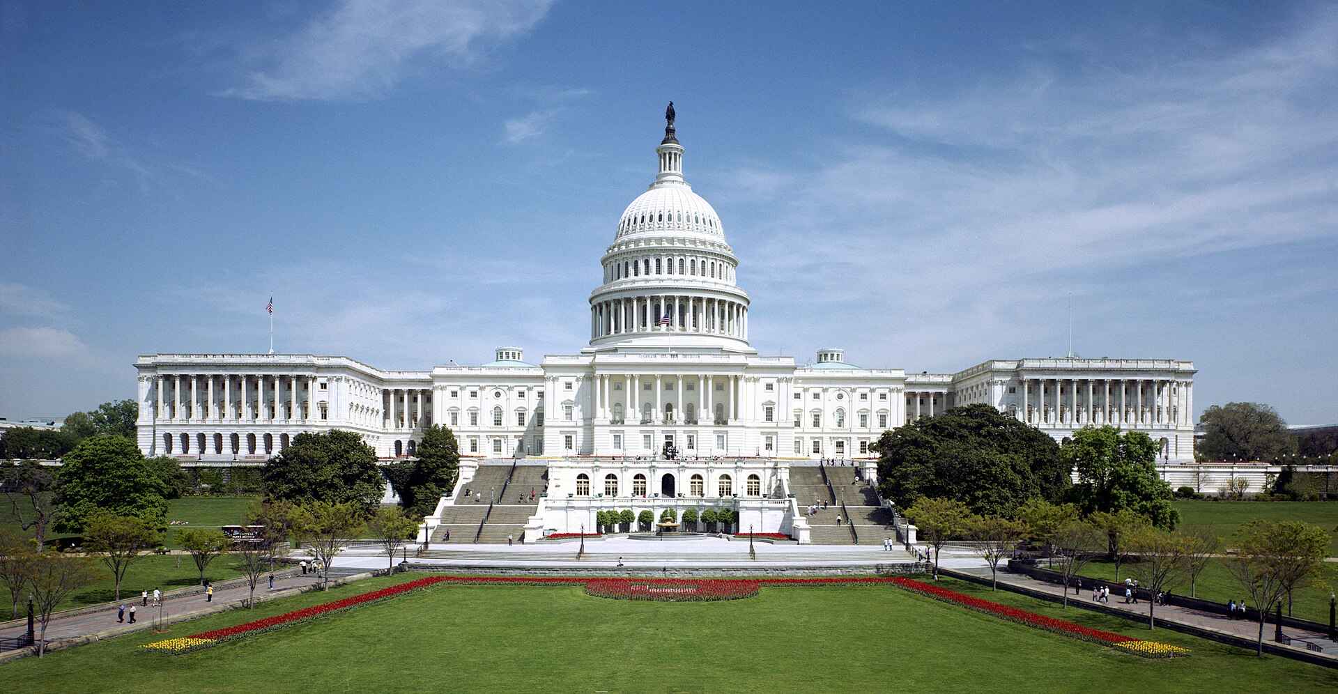 The west front of the United States Capitol in Washington, DC